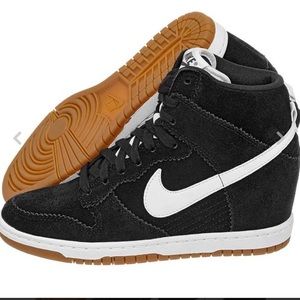 Nike Dunk Sky Hi 'Black and White” Sneakers Shoes Sz 7